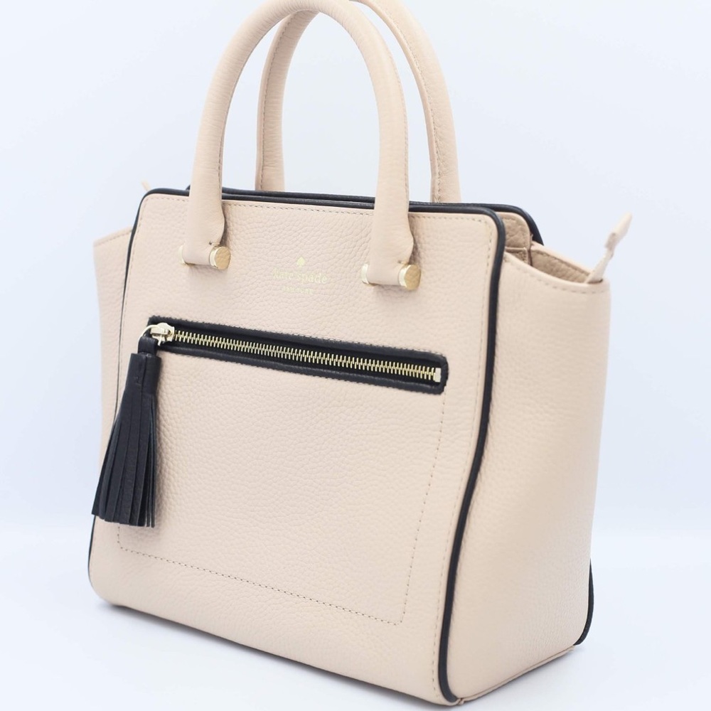 Kate Spade Small Allyn Warm Beige Leather